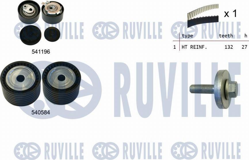 Ruville 550357 - Kit cinghie dentate autozon.pro