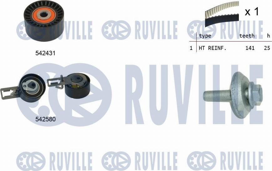 Ruville 550369 - Kit cinghie dentate autozon.pro