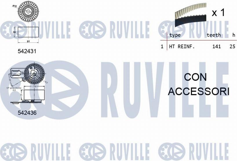 Ruville 550368 - Kit cinghie dentate autozon.pro