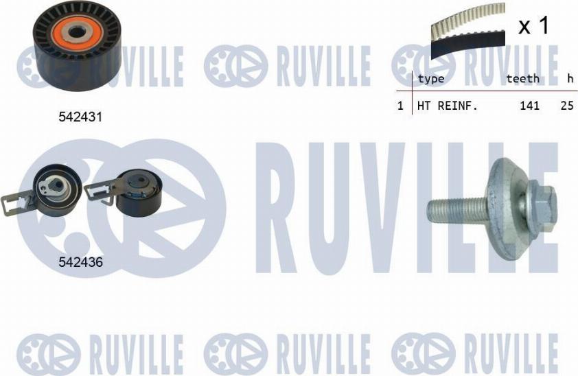 Ruville 550368 - Kit cinghie dentate autozon.pro