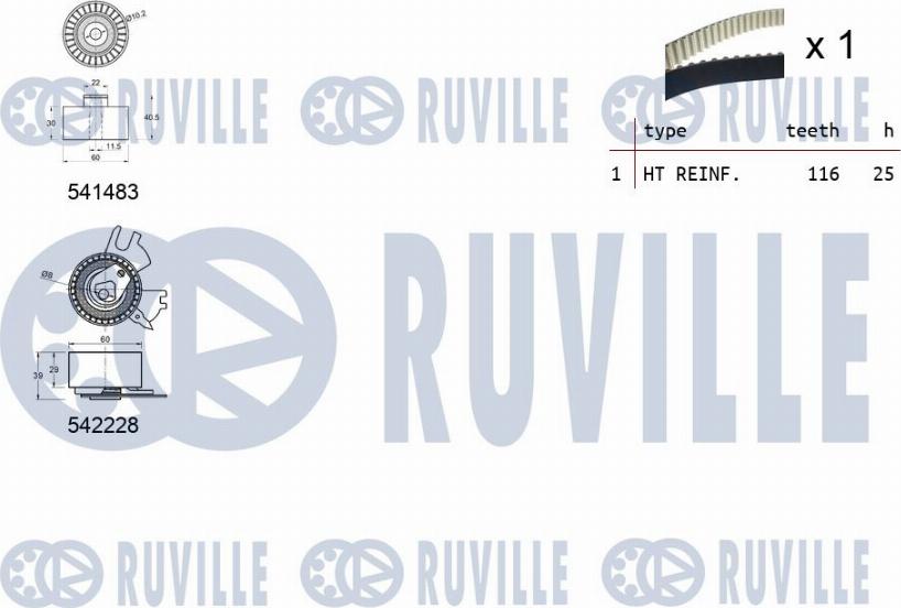 Ruville 550367 - Kit cinghie dentate autozon.pro