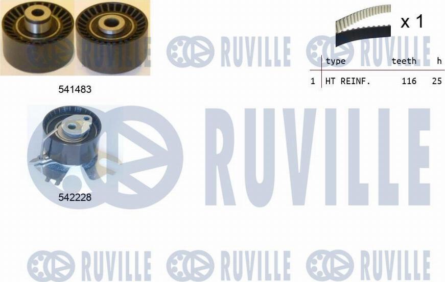 Ruville 550367 - Kit cinghie dentate autozon.pro