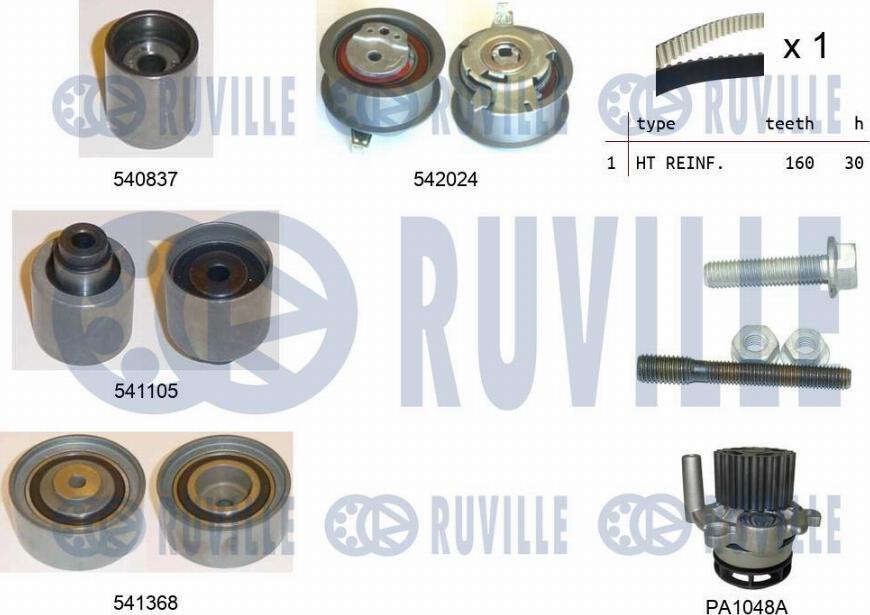 Ruville 5503051 - Pompa acqua + Kit cinghie dentate autozon.pro