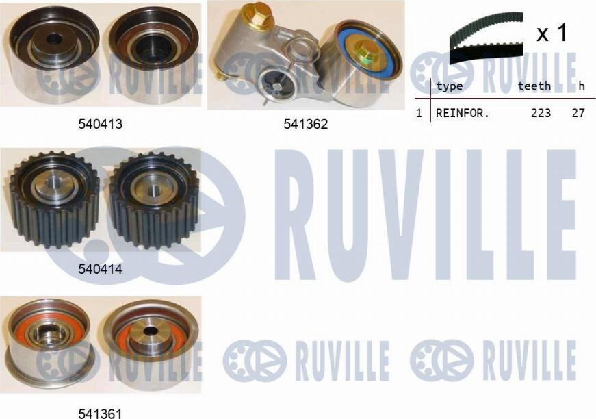 Ruville 550313 - Kit cinghie dentate autozon.pro