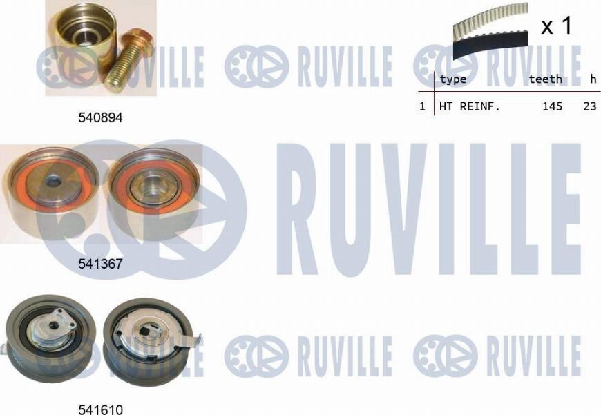 Ruville 550312 - Kit cinghie dentate autozon.pro