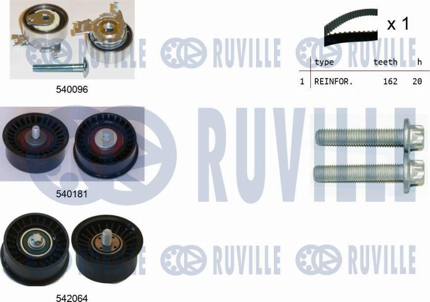 Ruville 550317 - Kit cinghie dentate autozon.pro