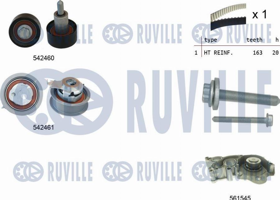 Ruville 5503842 - Pompa acqua + Kit cinghie dentate autozon.pro