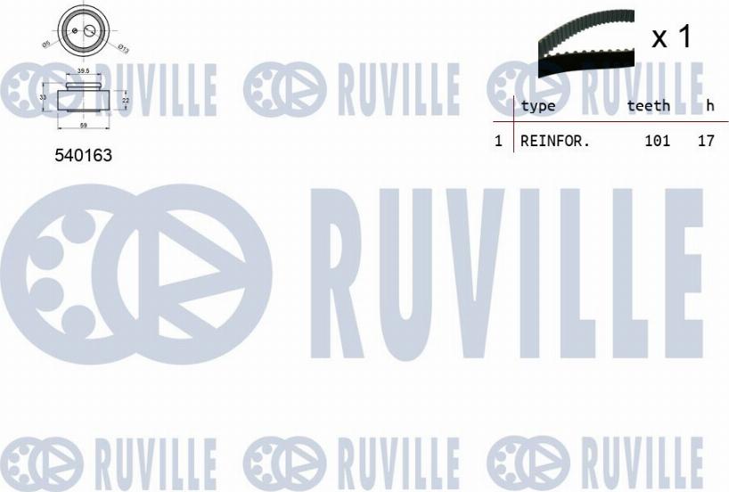 Ruville 550330 - Kit cinghie dentate autozon.pro