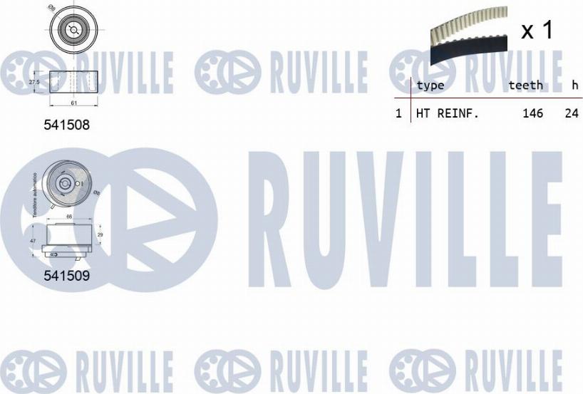 Ruville 550320 - Kit cinghie dentate autozon.pro