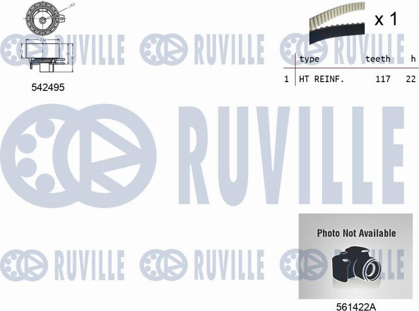 Ruville 5503741 - Pompa acqua + Kit cinghie dentate autozon.pro