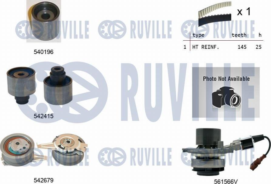 Ruville 5503762 - Pompa acqua + Kit cinghie dentate autozon.pro