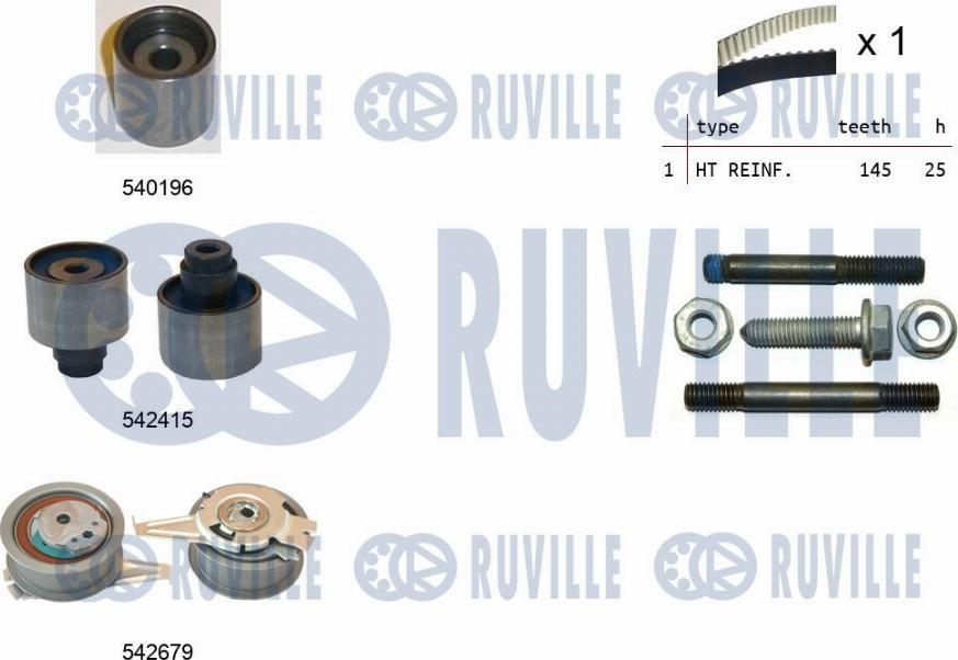 Ruville 550376 - Kit cinghie dentate autozon.pro