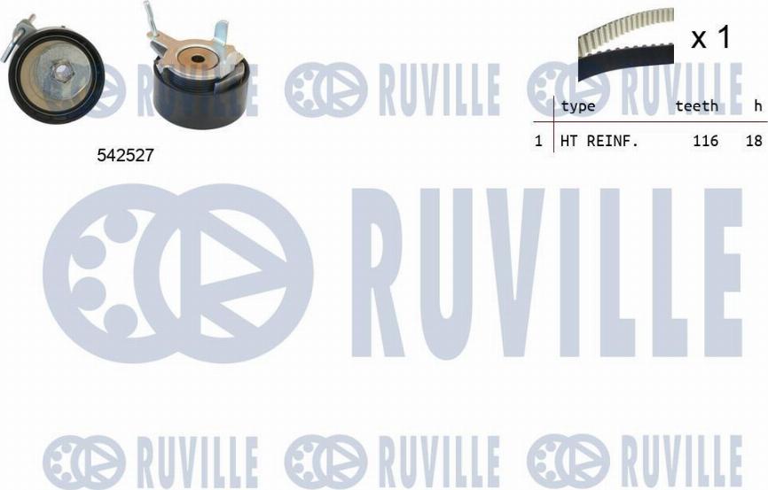 Ruville 550373 - Kit cinghie dentate autozon.pro