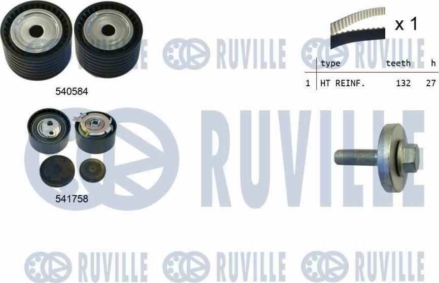 Ruville 550298 - Kit cinghie dentate autozon.pro