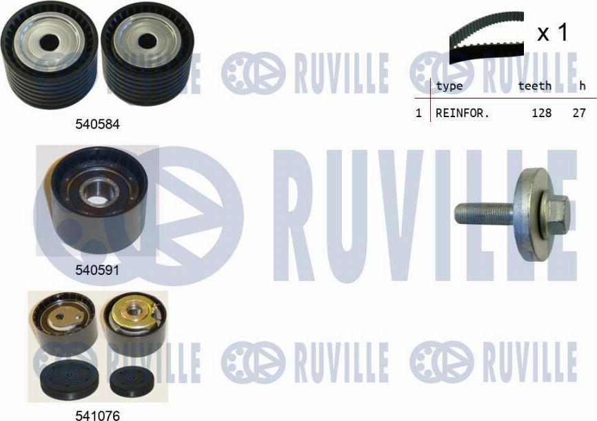 Ruville 550254 - Kit cinghie dentate autozon.pro