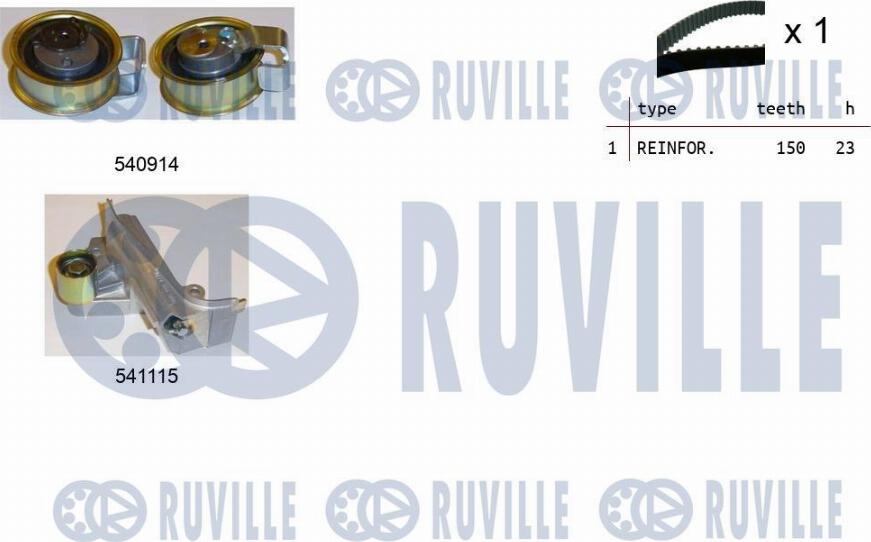 Ruville 550257 - Kit cinghie dentate autozon.pro