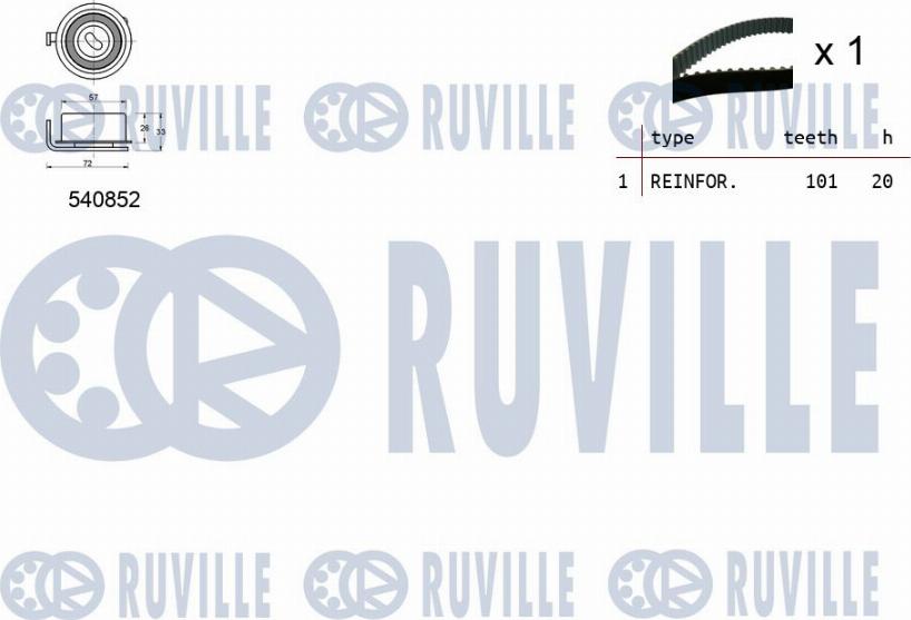 Ruville 550263 - Kit cinghie dentate autozon.pro