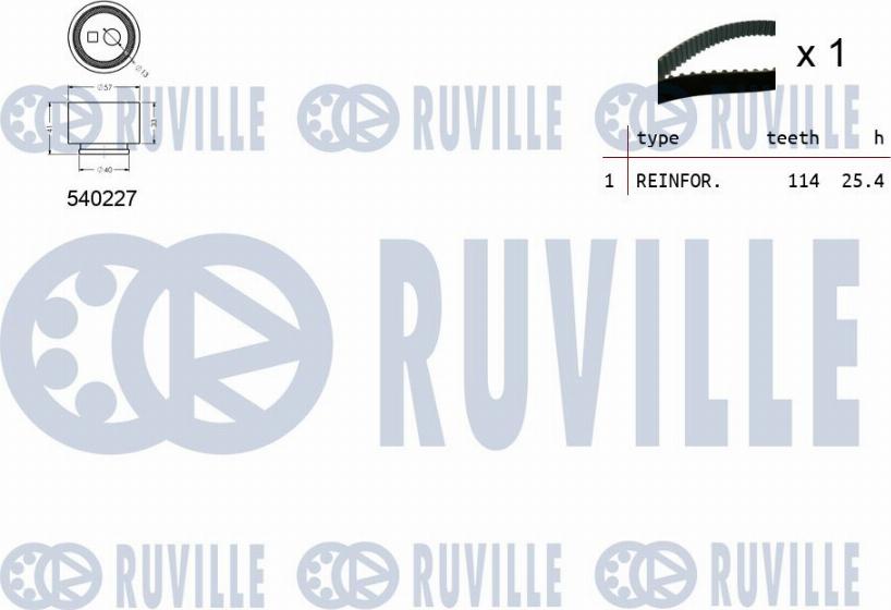 Ruville 550218 - Kit cinghie dentate autozon.pro