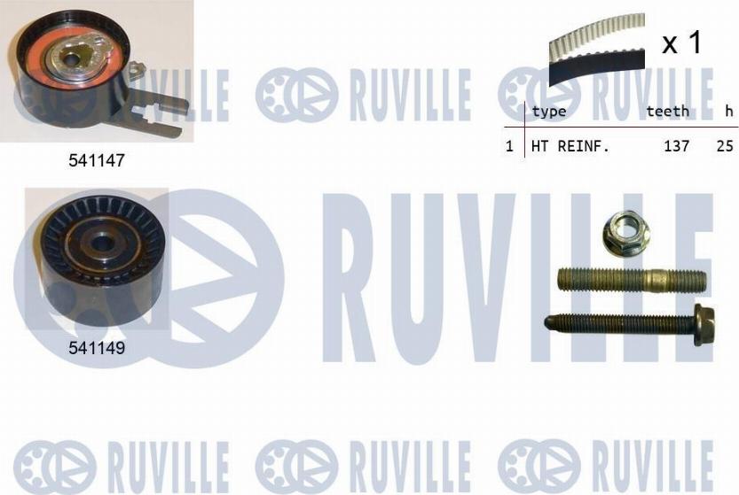 Ruville 550279 - Kit cinghie dentate autozon.pro