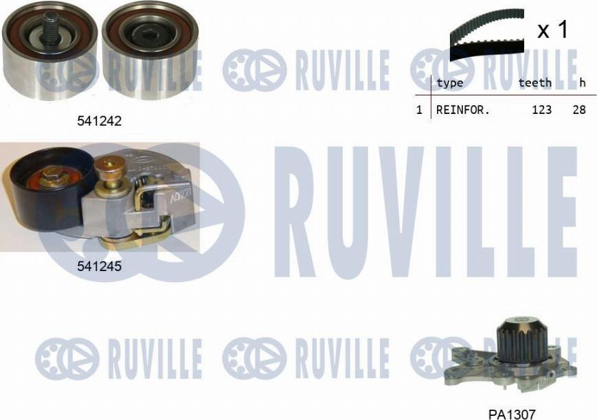 Ruville 5502751 - Pompa acqua + Kit cinghie dentate autozon.pro