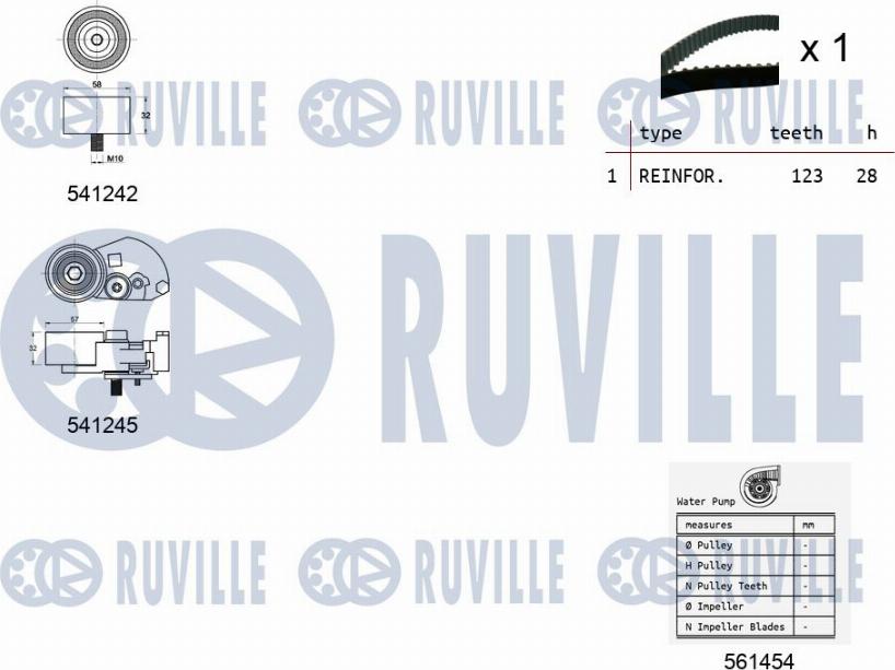 Ruville 5502752 - Pompa acqua + Kit cinghie dentate autozon.pro