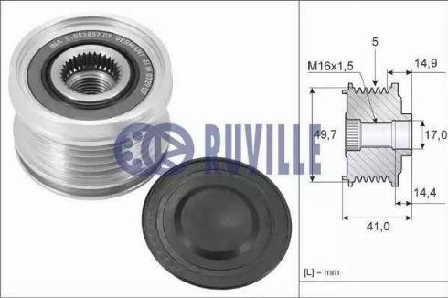 Ruville 55169 - Puleggia cinghia, Alternatore autozon.pro