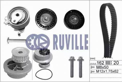 Ruville 55327723 - Pompa acqua + Kit cinghie dentate autozon.pro