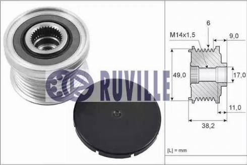 Ruville 55269 - Puleggia cinghia, Alternatore autozon.pro