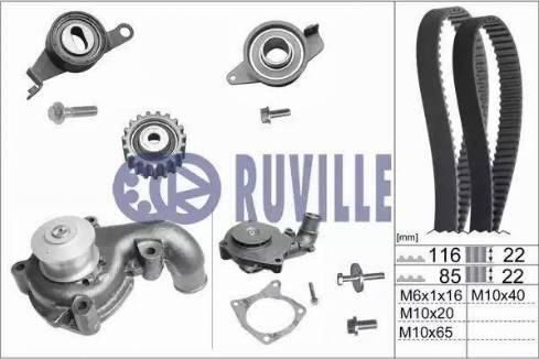 Ruville 55214701 - Pompa acqua + Kit cinghie dentate autozon.pro