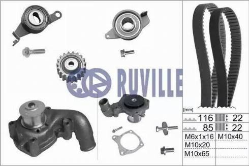 Ruville 55214702 - Pompa acqua + Kit cinghie dentate autozon.pro