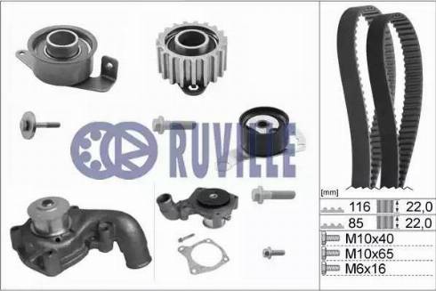 Ruville 55214712 - Pompa acqua + Kit cinghie dentate autozon.pro