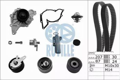 Ruville 55703771 - Pompa acqua + Kit cinghie dentate autozon.pro