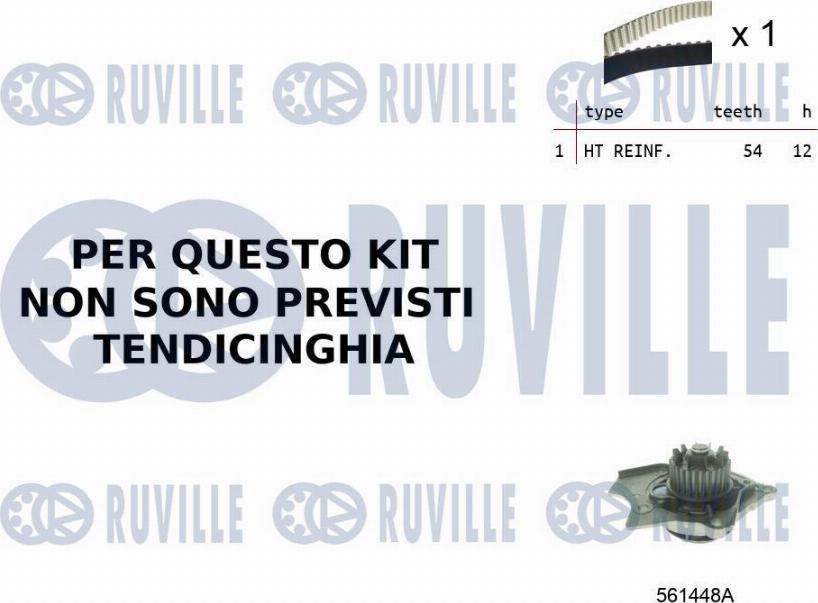 Ruville 55B0021 - Pompa acqua + Kit cinghie dentate autozon.pro