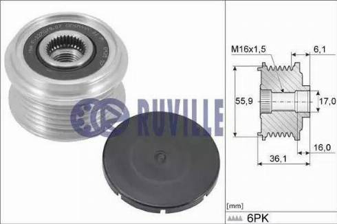 Ruville 56543 - Puleggia cinghia, Alternatore autozon.pro