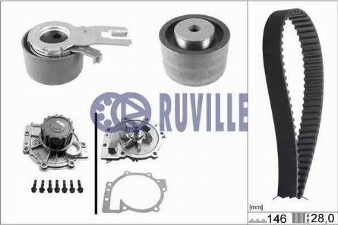 Ruville 56521701 - Pompa acqua + Kit cinghie dentate autozon.pro