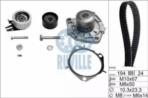 Ruville 56036701 - Pompa acqua + Kit cinghie dentate autozon.pro