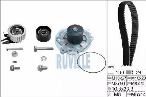 Ruville 56036771 - Pompa acqua + Kit cinghie dentate autozon.pro