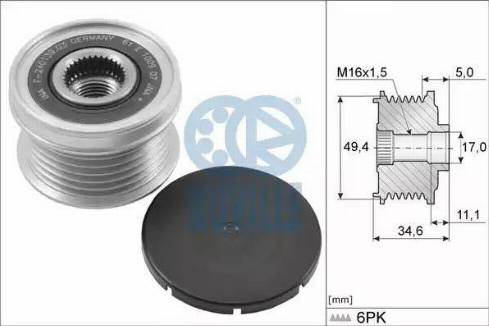 Ruville 56324 - Puleggia cinghia, Alternatore autozon.pro