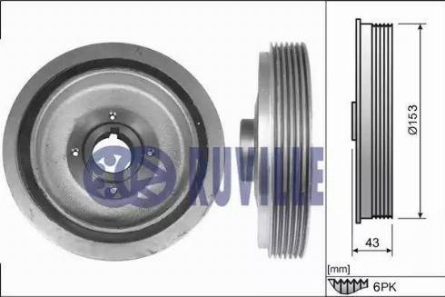 Ruville 515901 - Puleggia cinghia, Albero a gomiti autozon.pro