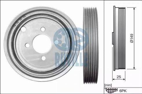 Ruville 515912 - Puleggia cinghia, Albero a gomiti autozon.pro