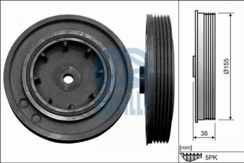 Ruville 515507 - Puleggia cinghia, Albero a gomiti autozon.pro