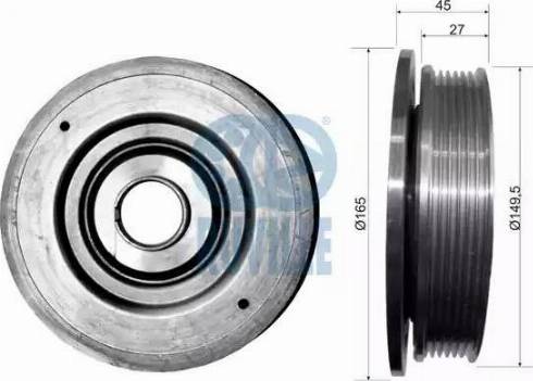 Ruville 515513 - Puleggia cinghia, Albero a gomiti autozon.pro