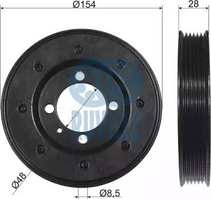 Ruville 515303 - Puleggia cinghia, Albero a gomiti autozon.pro