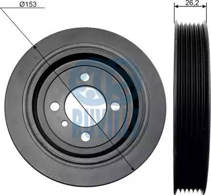 Ruville 518401 - Puleggia cinghia, Albero a gomiti autozon.pro