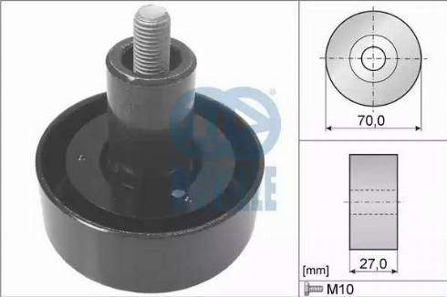 Ruville 58443 - Galoppino / Guidacinghia, Cinghia Poly-V autozon.pro