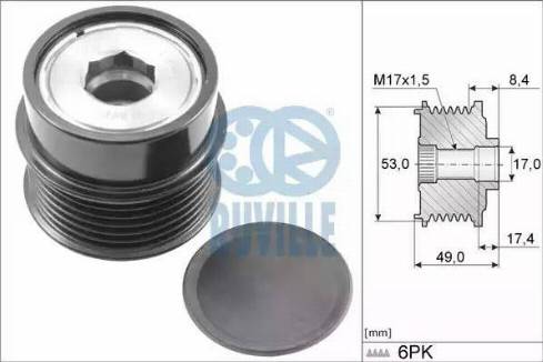 Ruville 58629 - Puleggia cinghia, Alternatore autozon.pro