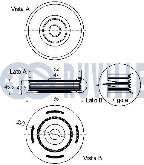 Ruville 520273 - Puleggia cinghia, Albero a gomiti autozon.pro