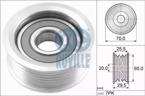 Ruville 57444 - Galoppino / Guidacinghia, Cinghia Poly-V autozon.pro