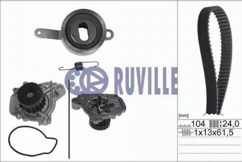 Ruville 57403711 - Pompa acqua + Kit cinghie dentate autozon.pro