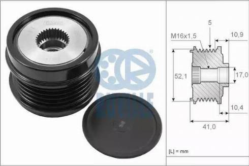 Ruville 57525 - Puleggia cinghia, Alternatore autozon.pro